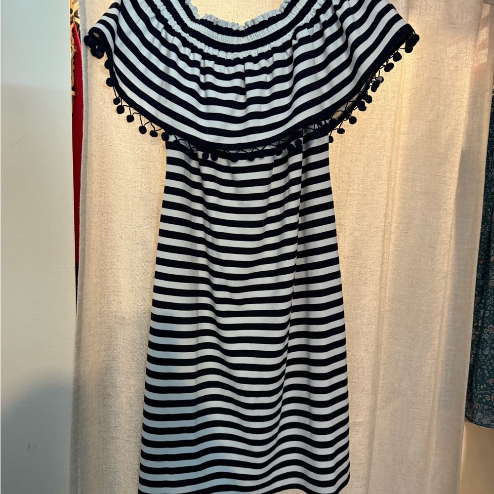 Striped Blue and White Dress